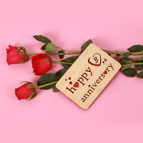 Wooden Anniversary Card (3rd)